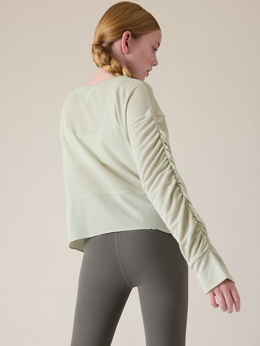 Image number 3 showing, Athleta Girl Wander Waffle Ruched Top