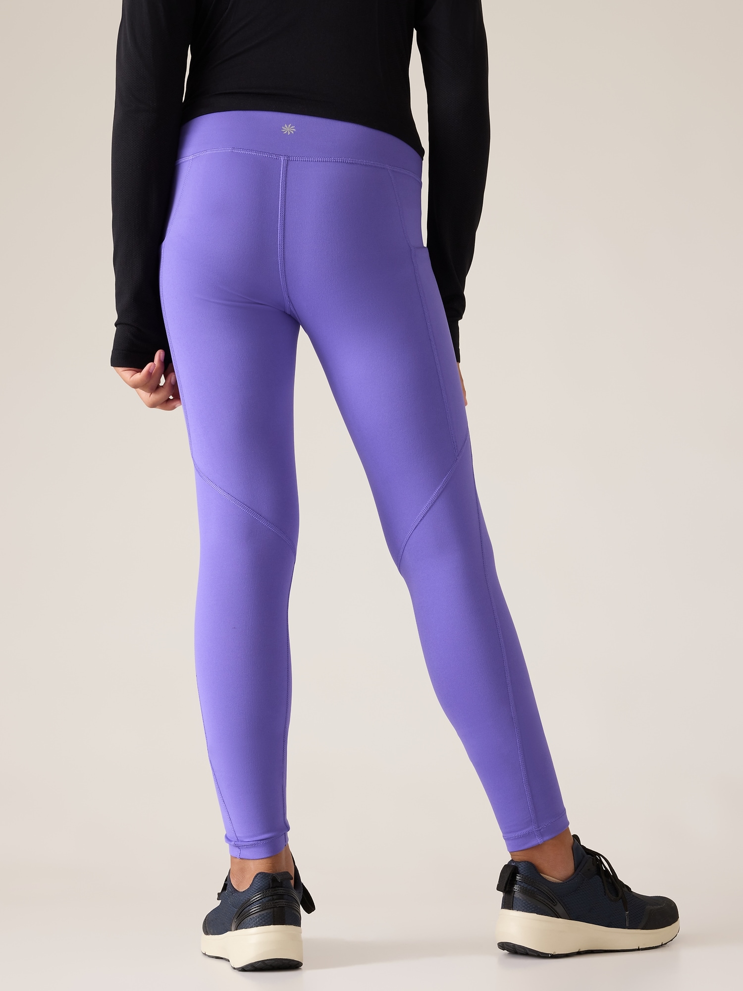 Athleta Girl Stash Your Treasures Mesh Capri Cropped Purple Workout  Leggings XL