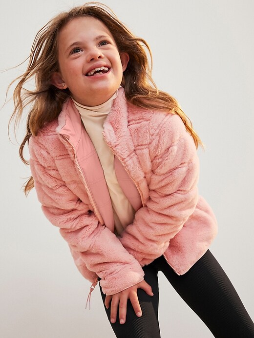 Fuzzy girls jacket best sale