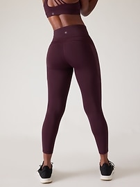 Athleta Ultimate Stash Craft 7/8 Tight Size MP M Petite Muted Red