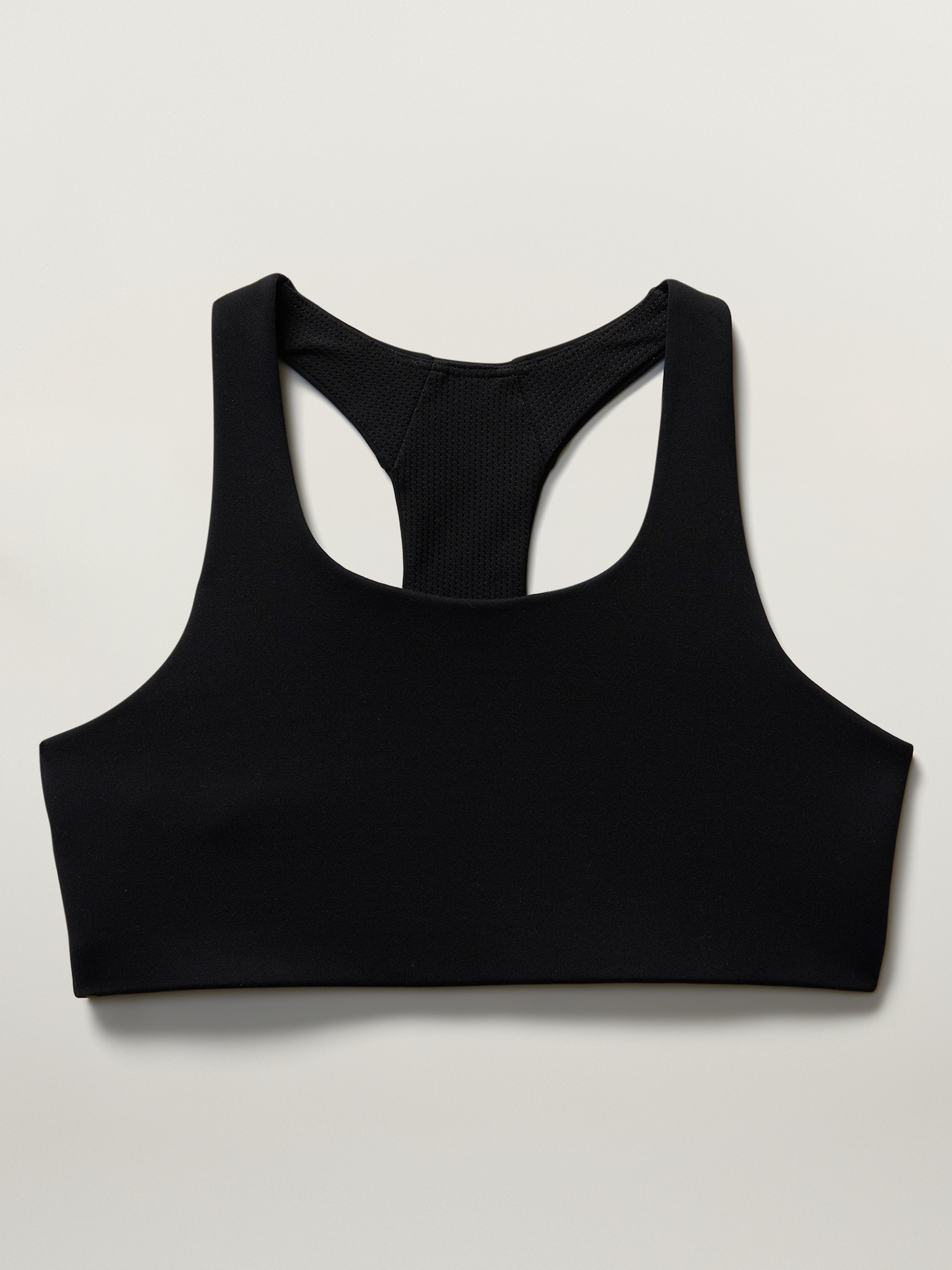 Athleta sports bra 34D black adjustable lightly padded non