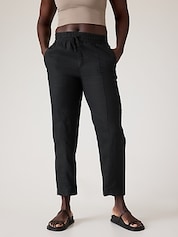 Athleta Black Capri Pants Size 2 Cinch Legs‎ Cargo Pocket Style #100303