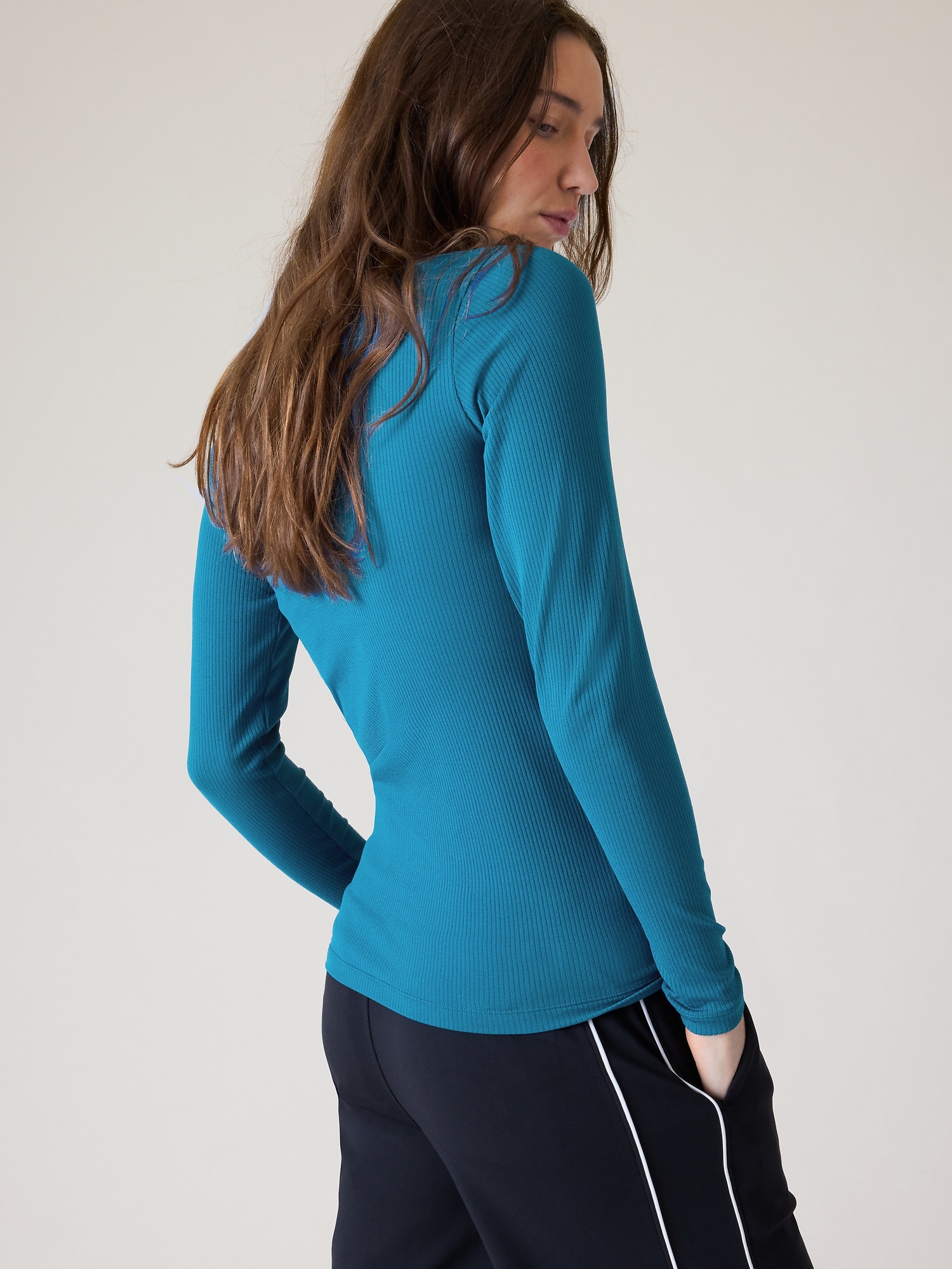 VIVI Seamless Long Sleeve Blue Top - TIYE the coolest sportswear