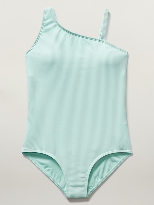 View large product image 1 of 3. Athleta Girl One Shoulder Rib One Piece Swimsuit