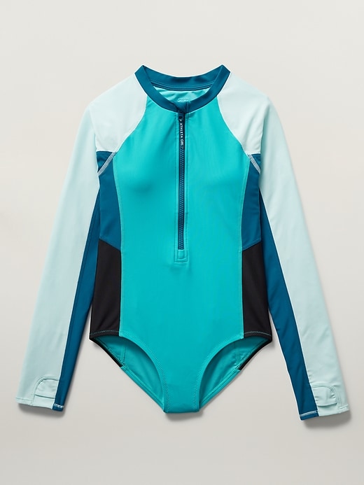 View large product image 1 of 3. Athleta Girl Rashguard One Piece Swimsuit