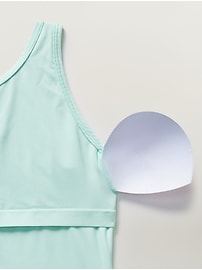 Voir une image plus grande du produit 3 de 3. Maillot de bain une-pièce côtelé à monobretelle Athleta Girl