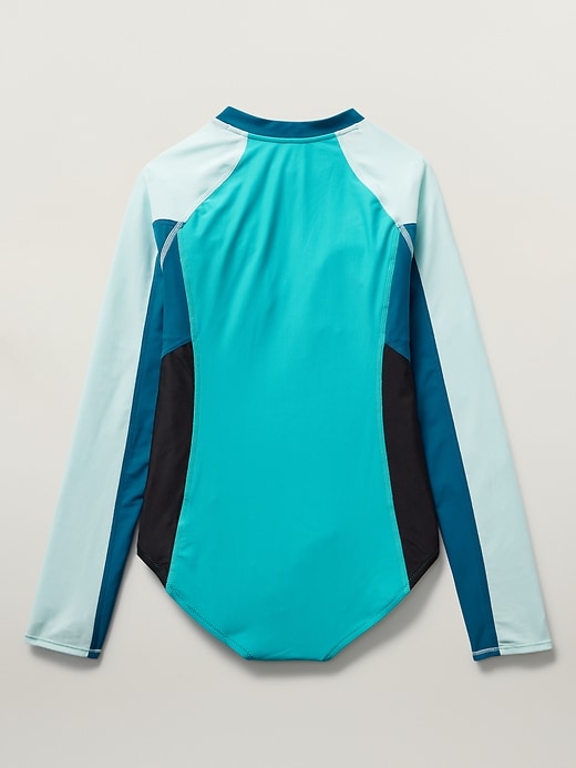 View large product image 2 of 3. Athleta Girl Rashguard One Piece Swimsuit