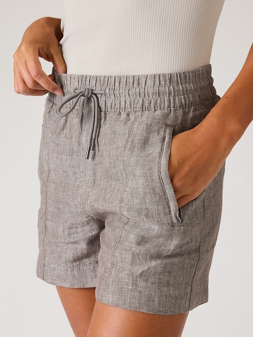 Image number 2 showing, Retreat Linen Mid Rise Short