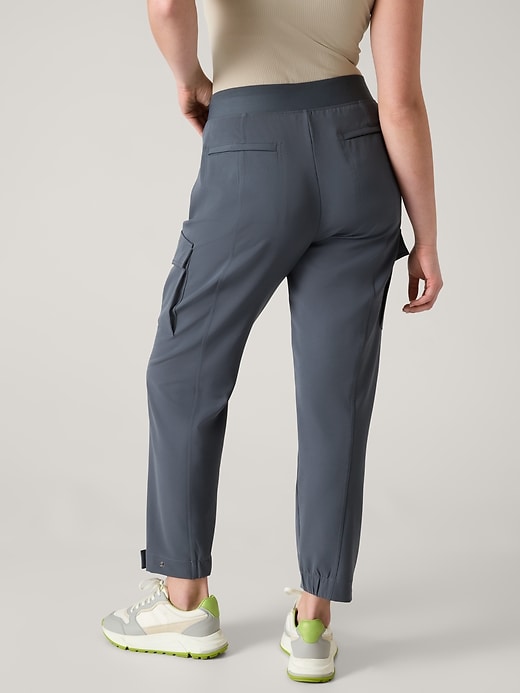 Athleta 100% Lyocell Solid Gray Cargo Pants Size 10 (Tall) - 60% off