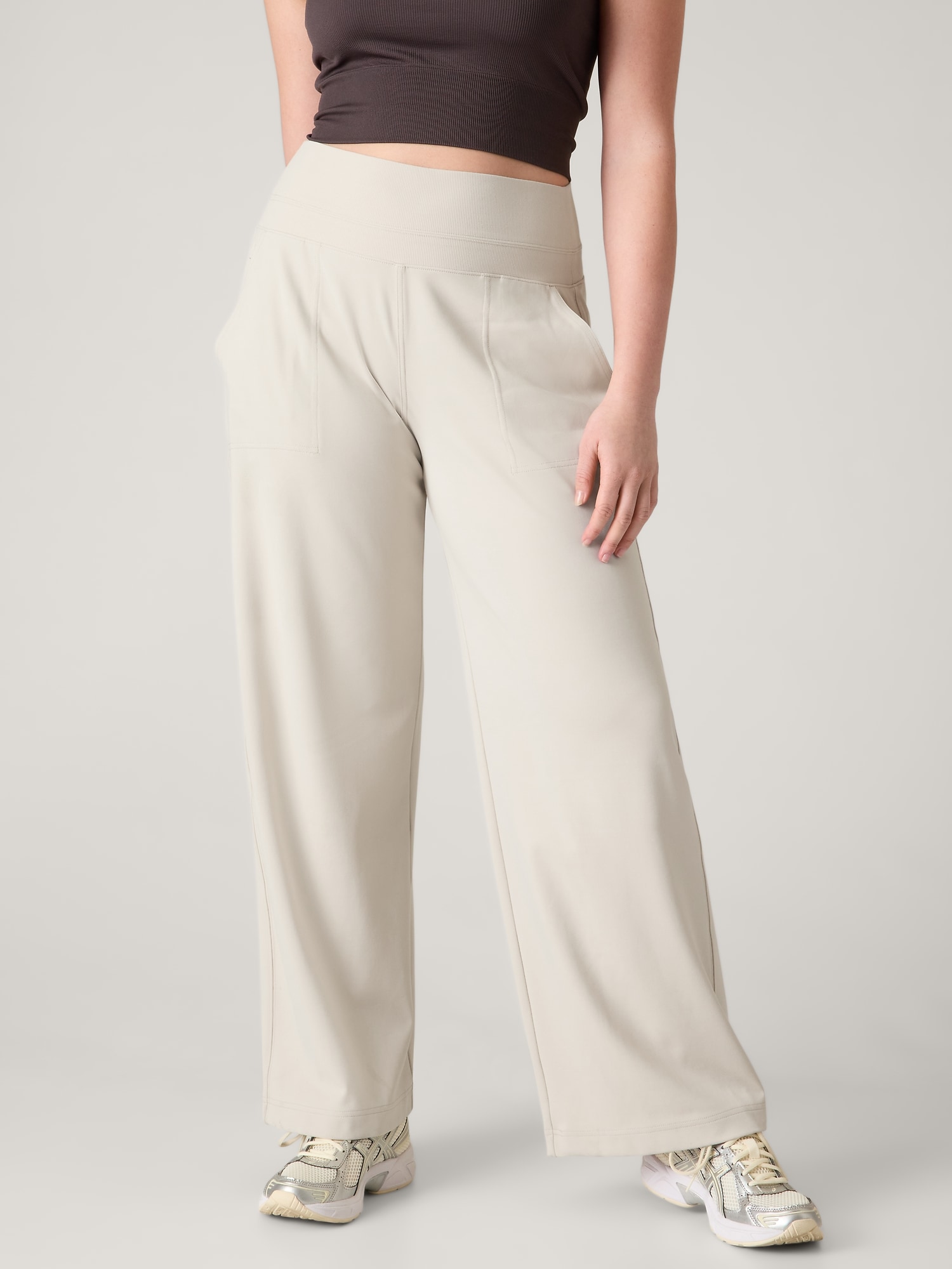 NWT Womens Size 8 GAP High Rise Wide-Leg Pants in Linen-Cotton