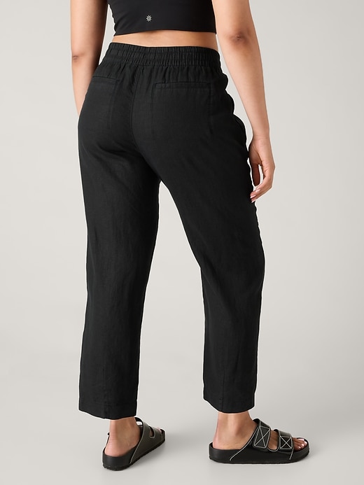 Image number 6 showing, Retreat Linen High Rise Ankle Pant