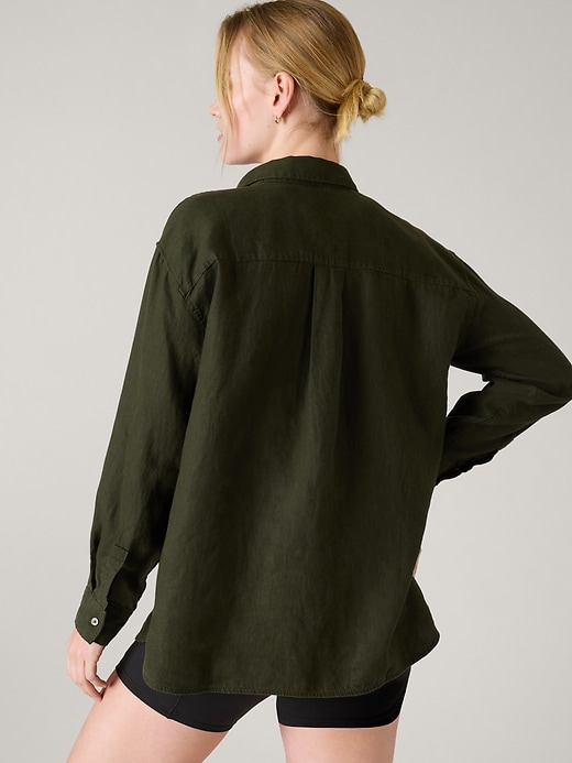 Image number 6 showing, Retreat Linen Top