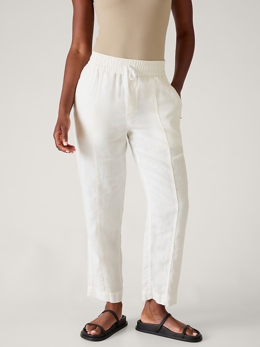 Image number 1 showing, Retreat Linen High Rise Ankle Pant