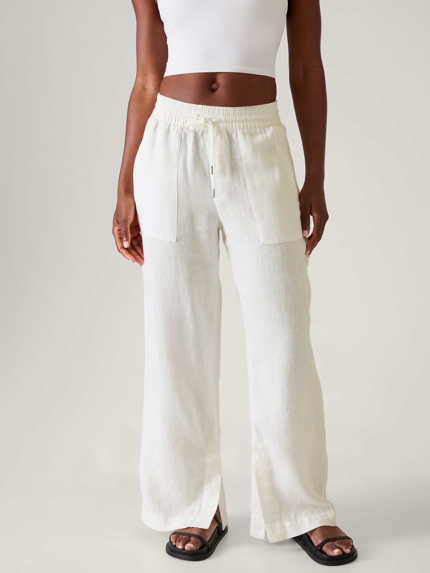 Linen Paper Bag Pants ALEXA / High Waisted Linen Trousers / Tapered Linen  Pants -  Canada