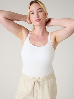 Micro Rib Seamless Tank with Built-In Bra – MEAS Active