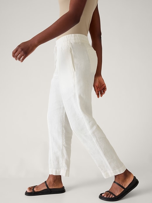 Image number 4 showing, Retreat Linen High Rise Ankle Pant