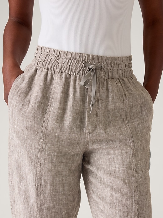 Image number 2 showing, Retreat Linen High Rise Ankle Pant