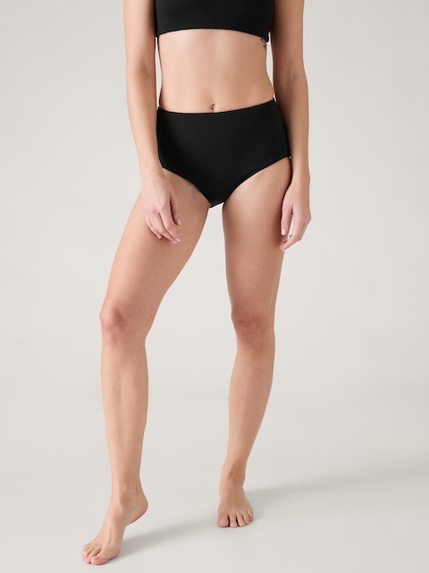 High Waist Pique Swim Bottom