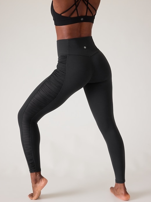 Image number 1 showing, Salutation Stash High Rise Ruched Mesh Legging