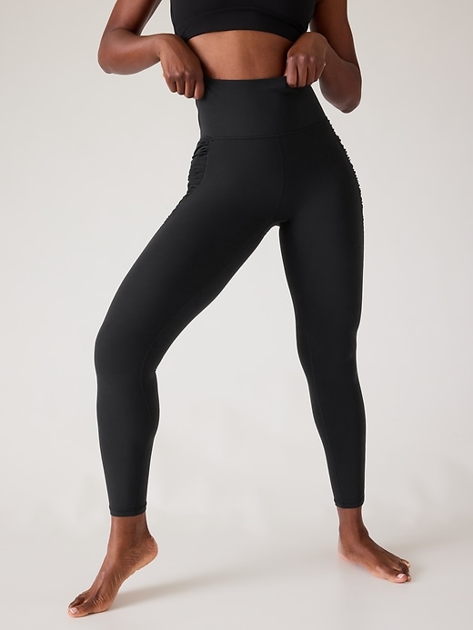 Image number 3 showing, Salutation Stash High Rise Ruched Mesh Legging