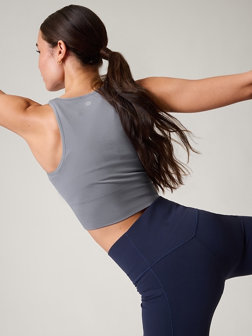 This is your sign to get yo' self Aurora Crop Rib Tank in Victorian  Periwinkle (s) Good for casual wear and activewear. : r/Athleta_gap
