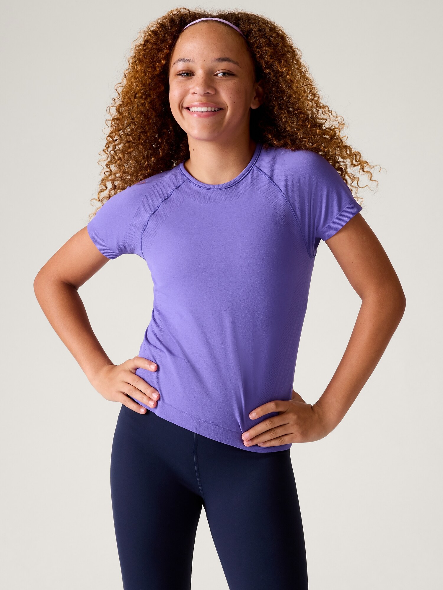 Athleta Girl Power Up Seamless Sport Length Tee Athleta