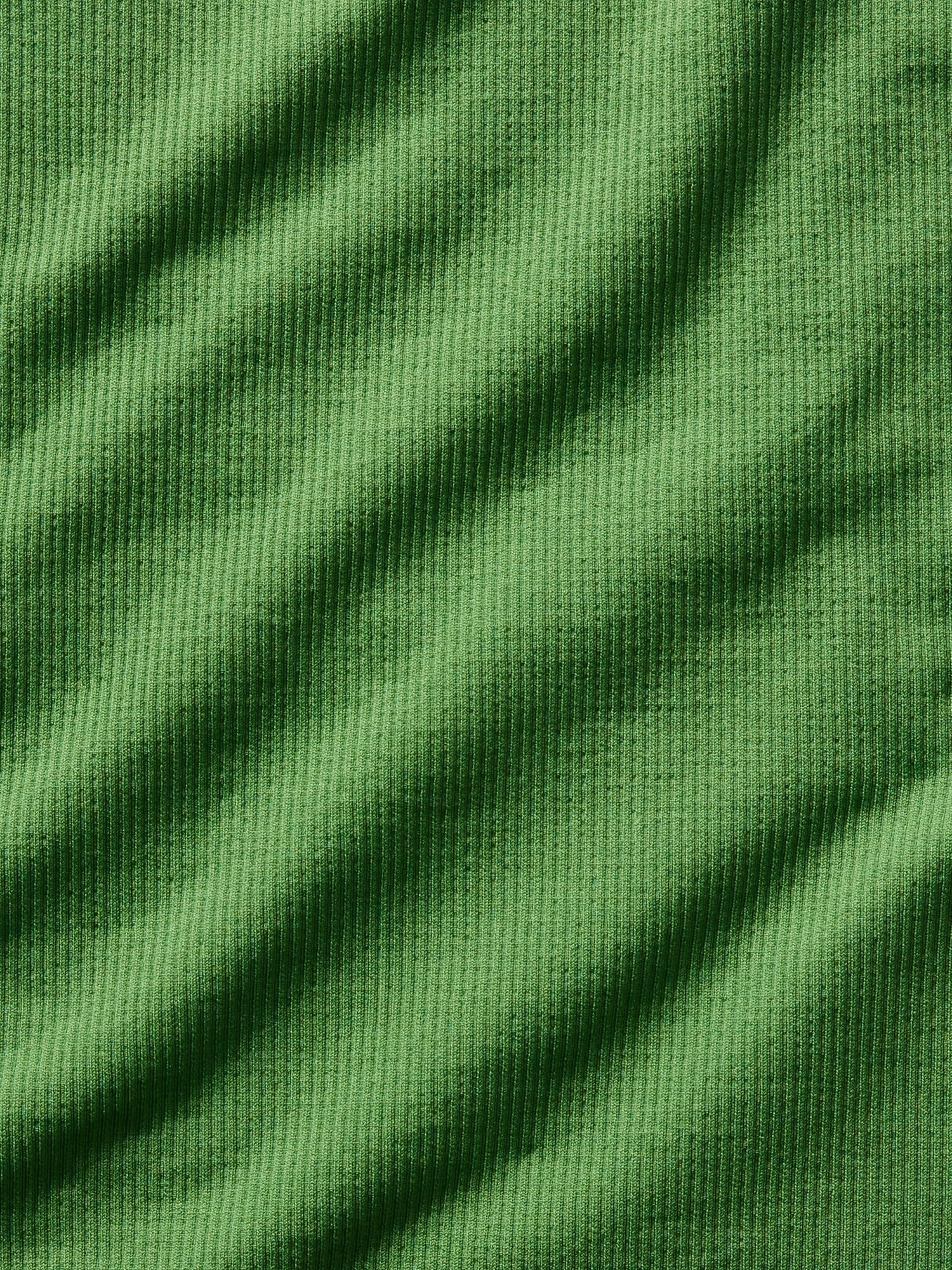 HALARA Ribbed Knit Cut Out Crop Tank Top - Grey Green - Size M