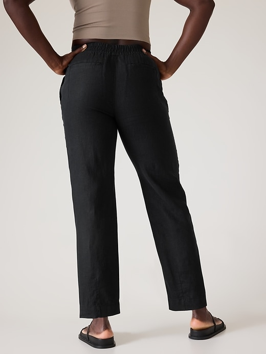 Image number 3 showing, Retreat Linen High Rise Ankle Pant