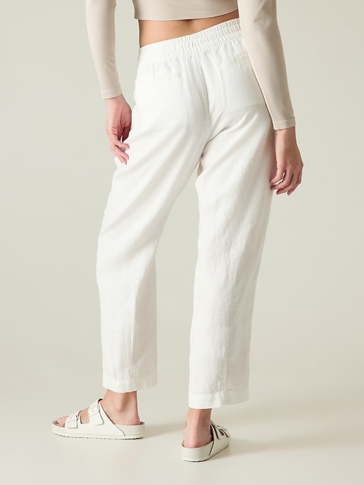 Image number 6 showing, Retreat Linen High Rise Ankle Pant