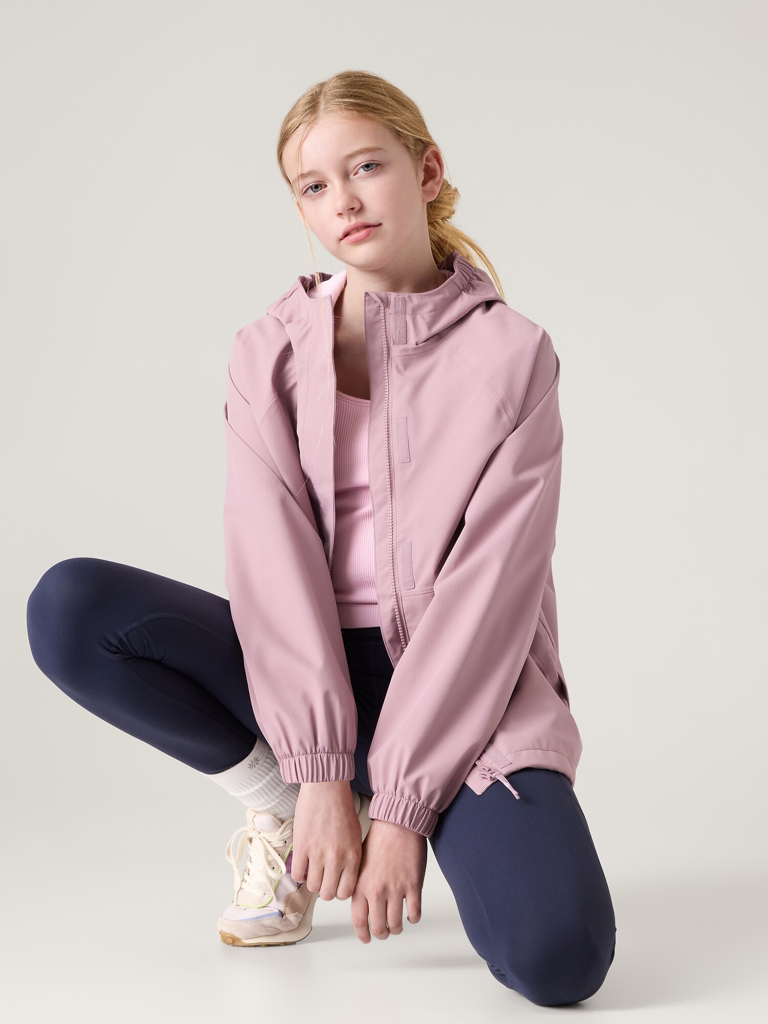 Camisa Athleta de algodón manga larga para mujer
