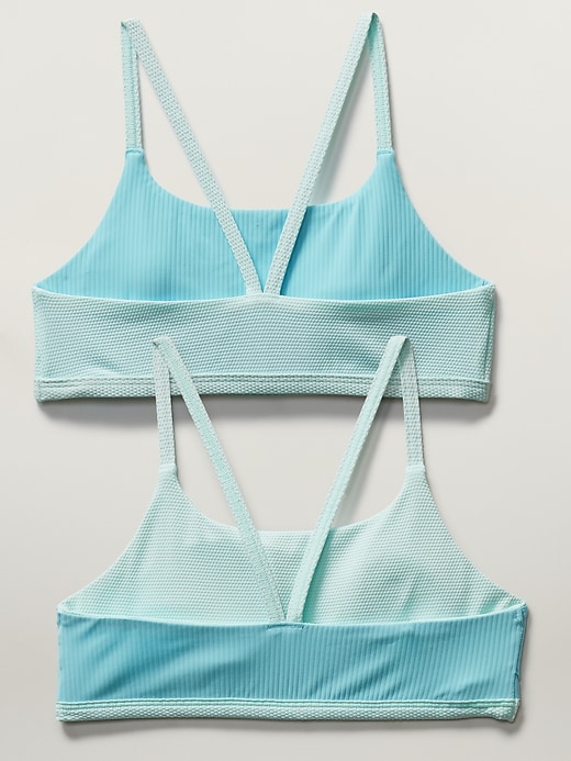 View large product image 2 of 3. Athleta Girl Reversible Textured Scoop Bikini Top