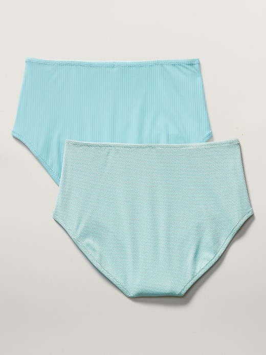 View large product image 2 of 3. Athleta Girl Reversible Textured Ultra High Rise Swim Bottom