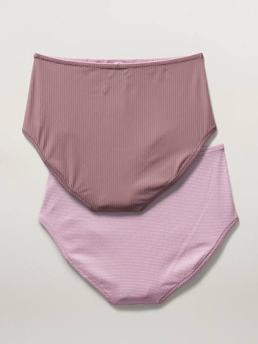 View large product image 2 of 2. Athleta Girl Reversible Textured Ultra High Rise Swim Bottom