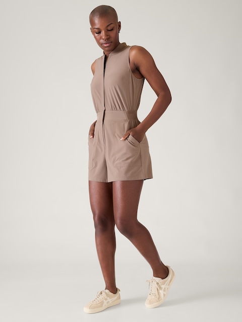 Brooklyn Utility Romper - Brown