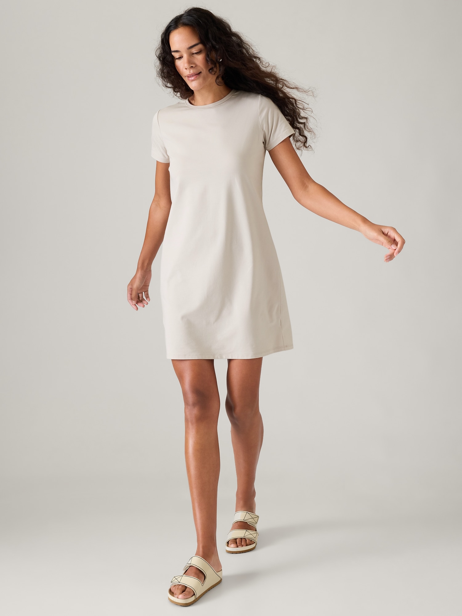 Essential Tee Dress - Beige