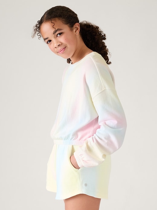 Image number 4 showing, Athleta Girl Sundown Cropped Sweatshirt