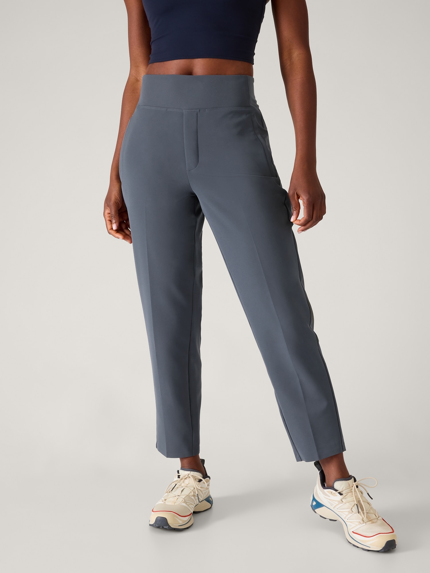 Adjustable-Rise Go-Dry Yoga Pants for Women