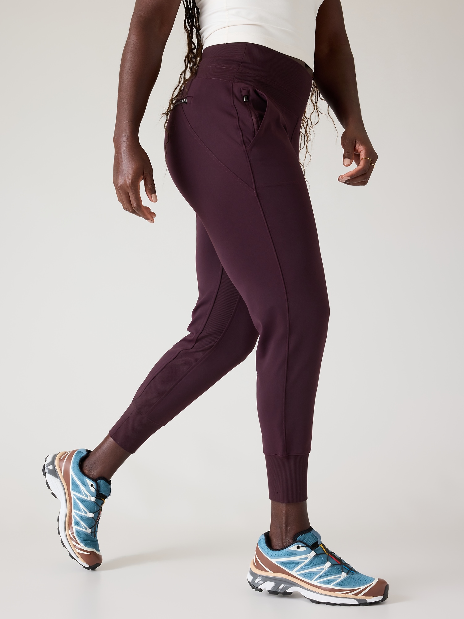 Nike Women's Purple Dri Fit ADV Stretch Mid Rise Workout Leggings Size Large