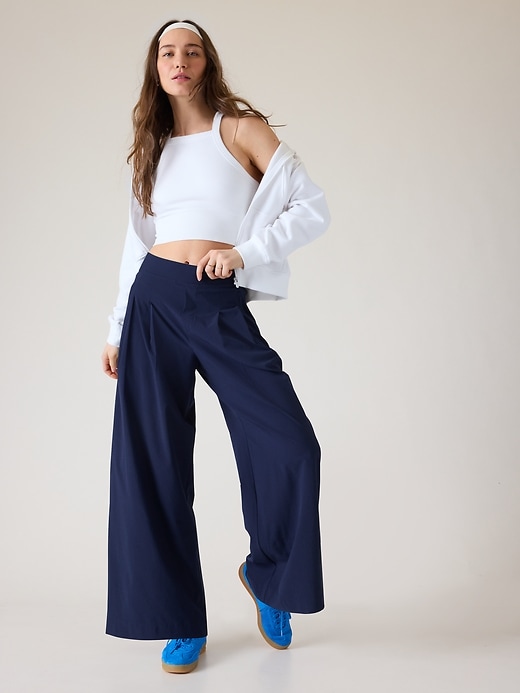 Image number 1 showing, Brooklyn Heights High Rise Pleated Wide Leg Pant