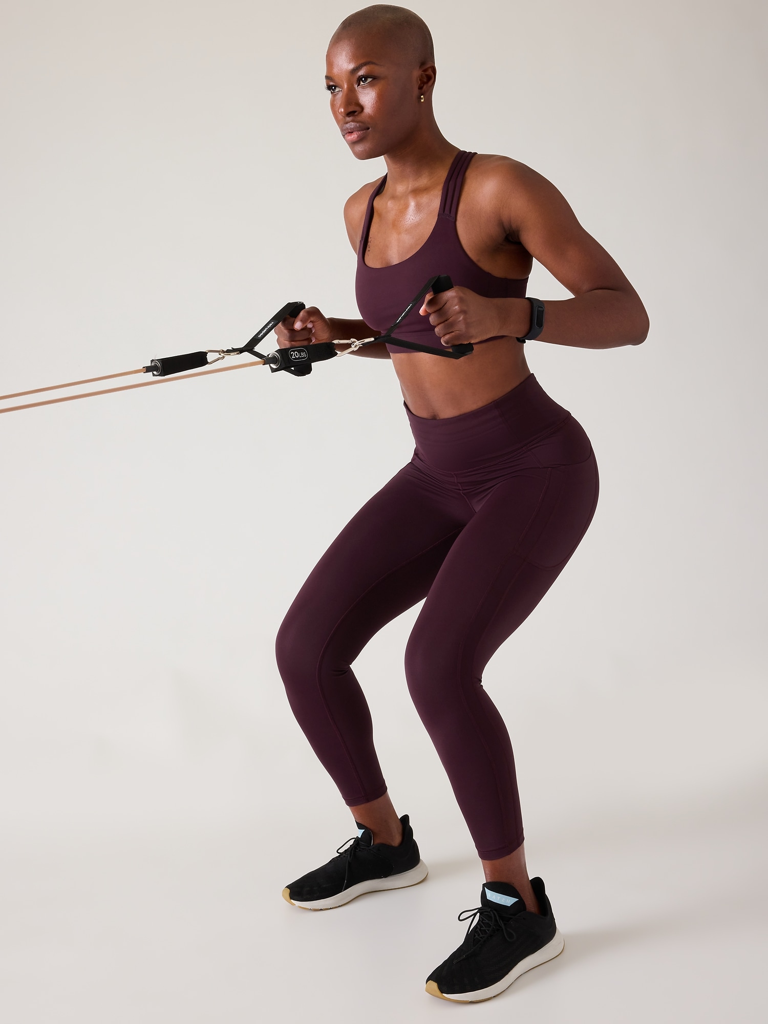 Athleta Violet Ultimate Stash Pocket 7/8 Tight Yoga Fitness Pant #531262  NWT! M