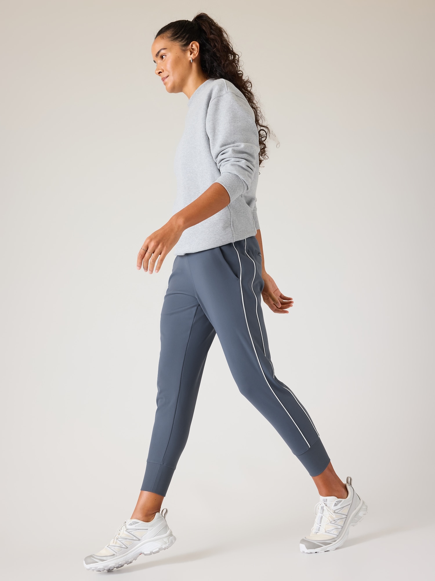 Pantalon de jogging à taille haute et jambe à bandes latérales Venice