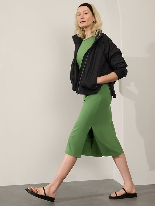 button up long sleeve midi dress English Factory