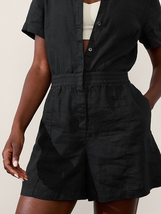 Image number 3 showing, Linen Romper