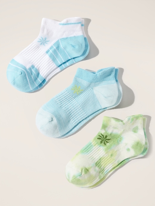 View large product image 1 of 2. Athleta Girl Everyday Ankle Sock 3-Pack