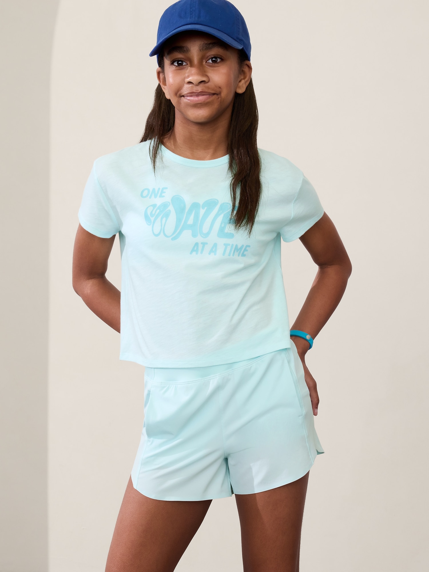 Athleta Girl Daily Graphic Tee - Blue