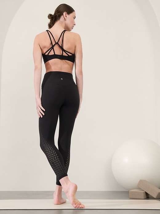 Image number 5 showing, Elation Ultra High Rise Lasercut 7/8 Legging