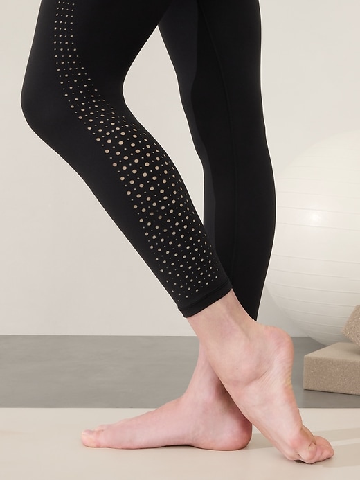 Image number 2 showing, Elation Ultra High Rise Lasercut 7/8 Legging