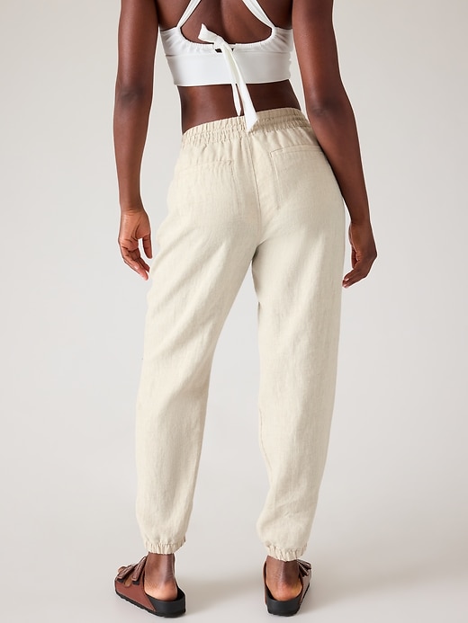 Image number 4 showing, Retreat Linen High Rise Jogger
