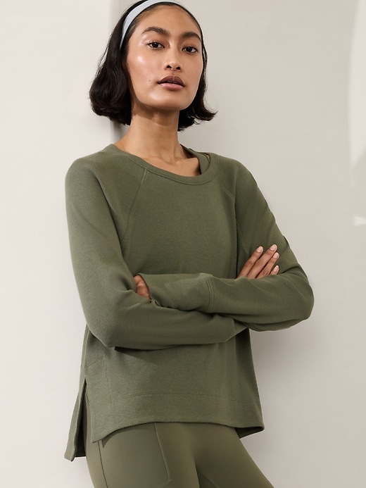 Image number 5 showing, Coaster Luxe Rib High Hip Sweatshirt