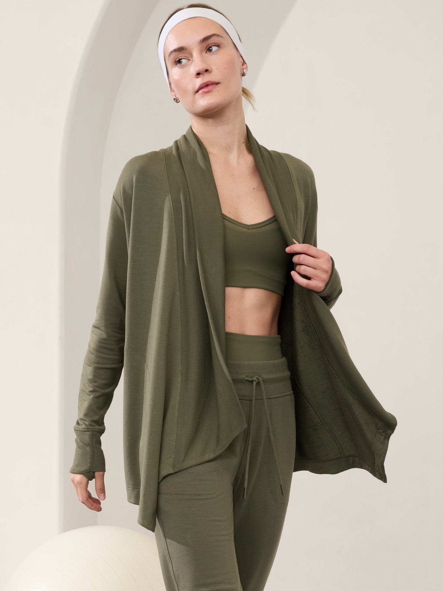 Cardigan de détente Pranayama - Vert